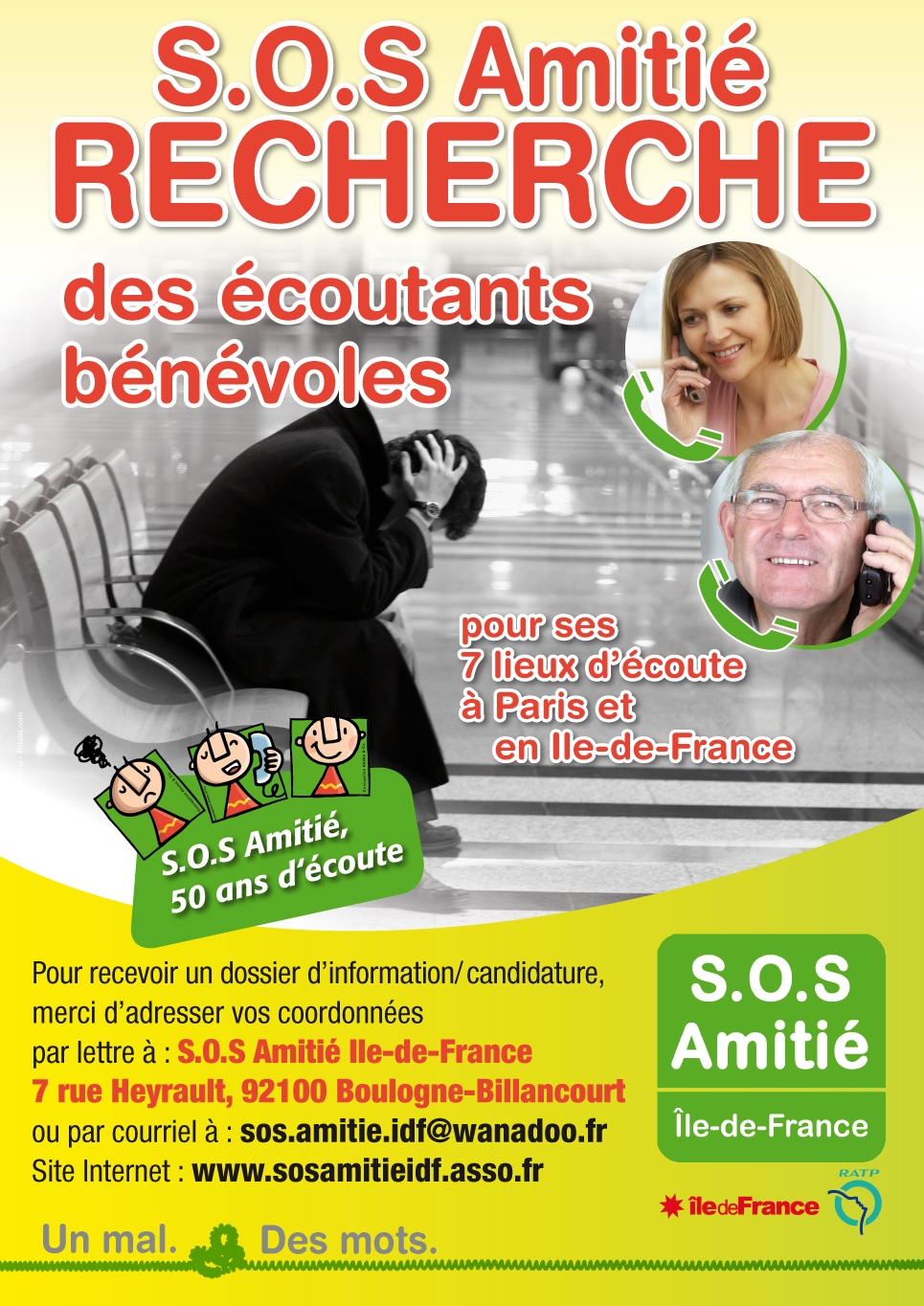 Affiche benevole ecoutant